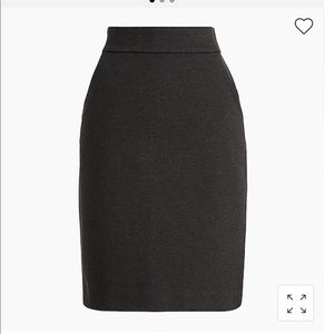 J. Crew Factory Ponte Work Pencil Skirt in Heather Carbon